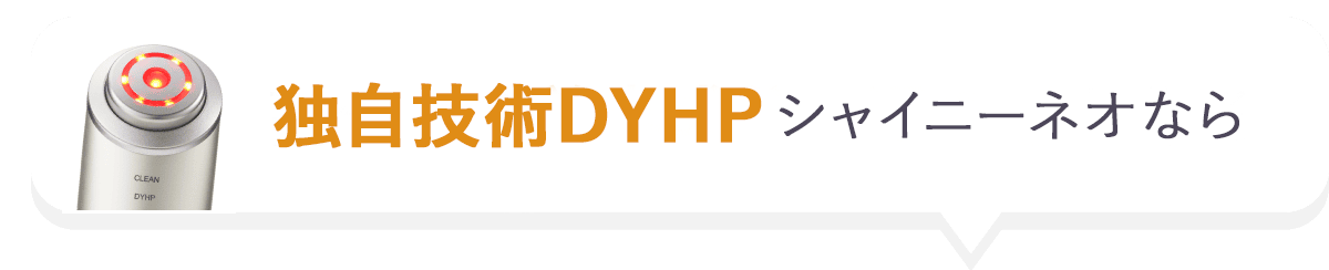シャイニー ネオなら、独自技術DYHPで高分子の美容成分の通り道を作る